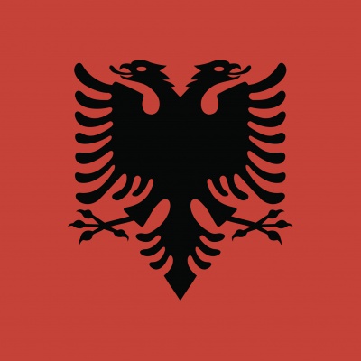 Gebruikte vlag Albanië