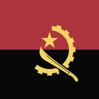 Gebruikte vlag Angola