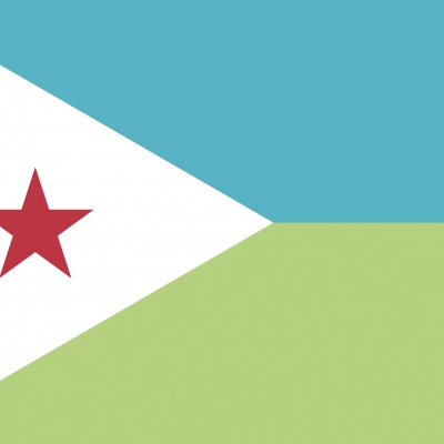 Gebruikte vlag Djibouti