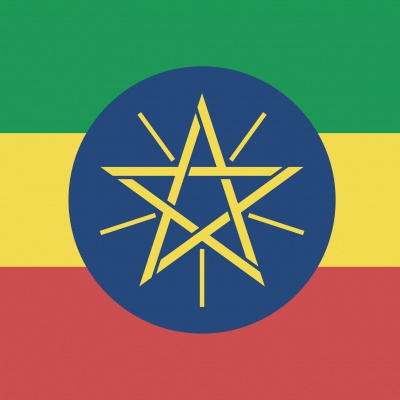Gebruikte vlag Ethiopië
