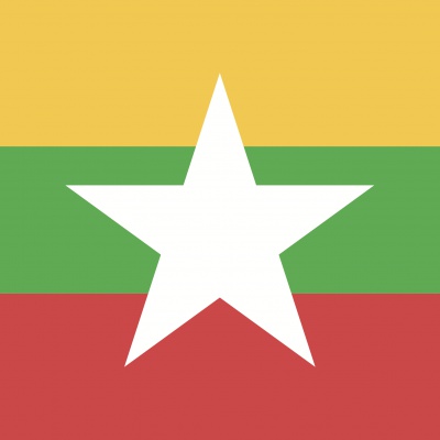 Gebruikte vlag Myanmar