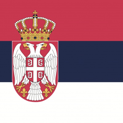 Gebruikte vlag Servië