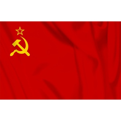 Vlag oud Rusland met hamer en sikkel