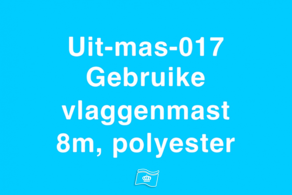017 Gebruikte vlaggenmast polyester 8 meter