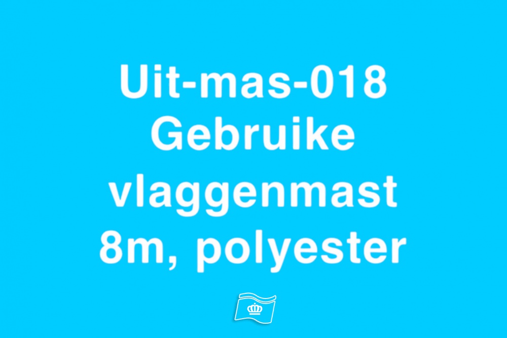 018 Gebruikte vlaggenmast polyester 8 meter