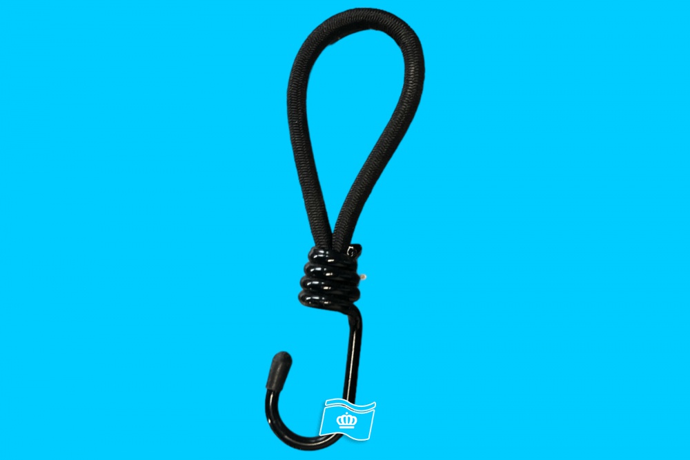 018 Spanner 18 cm zwart met geplastificeerde staalhaak