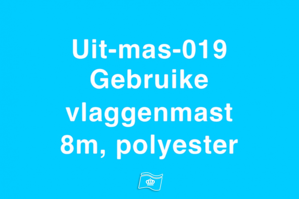 019 Gebruikte vlaggenmast polyester 8 meter