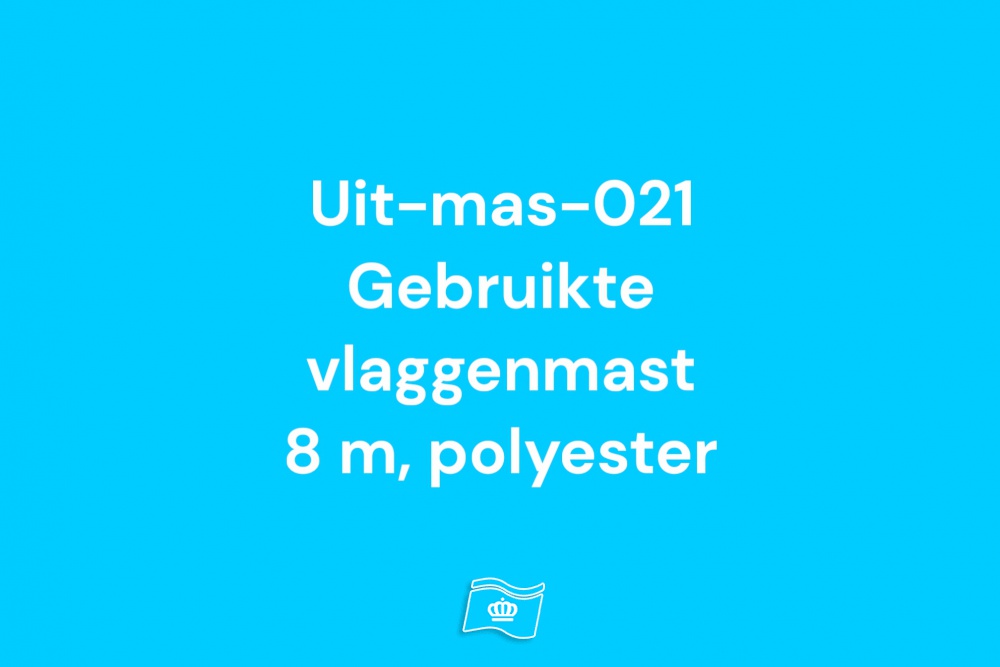 021 Gebruikte vlaggenmast polyester 8 meter