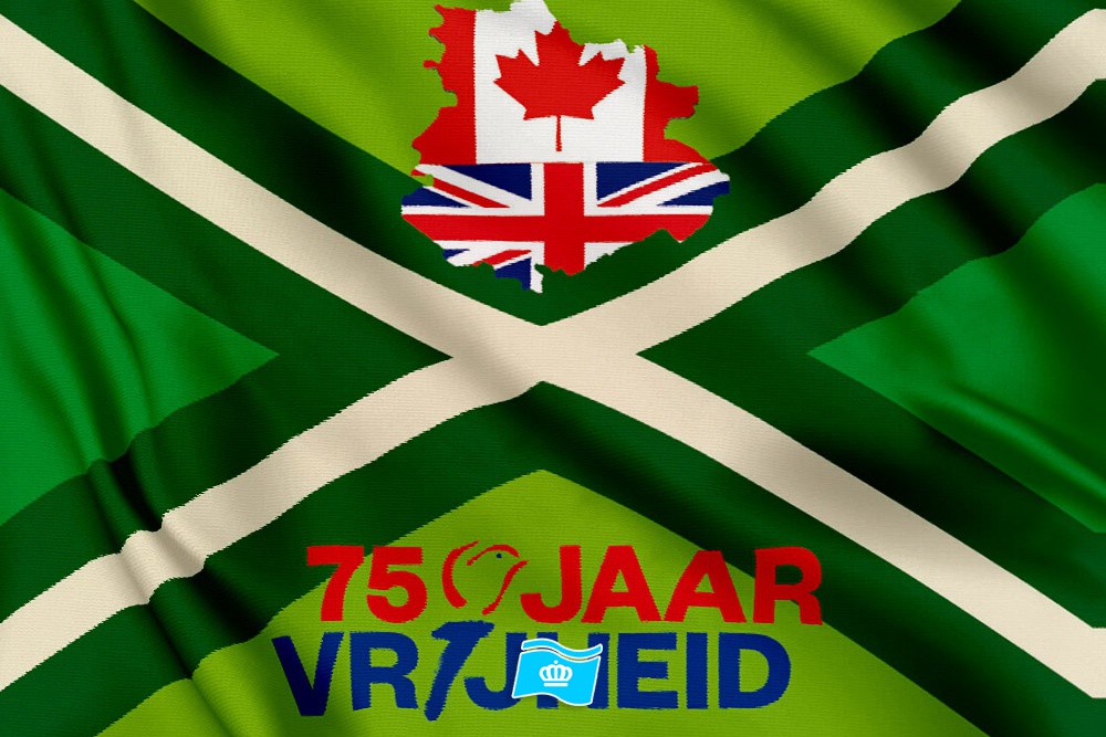Achterhoekse bevrijdingsvlag 75 jaar vrijheid 100x150 cm