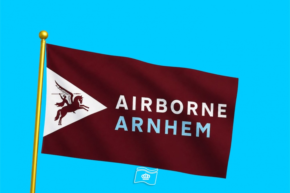 Airborne Arnhem Vlag 100 x 150 cm | Officiële Airborne Uitvoering | 130 Grams Polyester