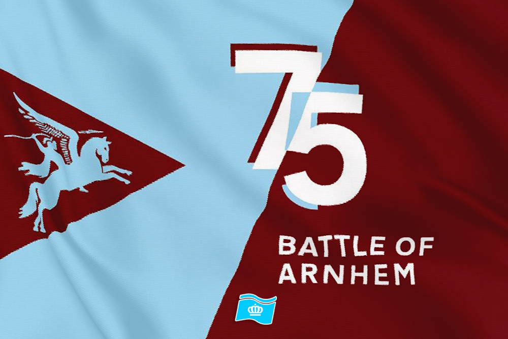 Banier Airborne battle of Arnhem 75 jaar 100x300 cm