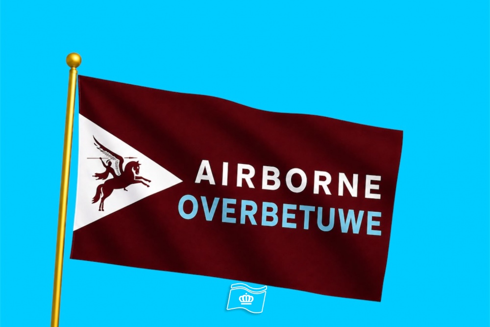 Airborne Overbetuwe Vlag 200 x 300 cm | Officiële Airborne Uitvoering | 130 Grams Polyester