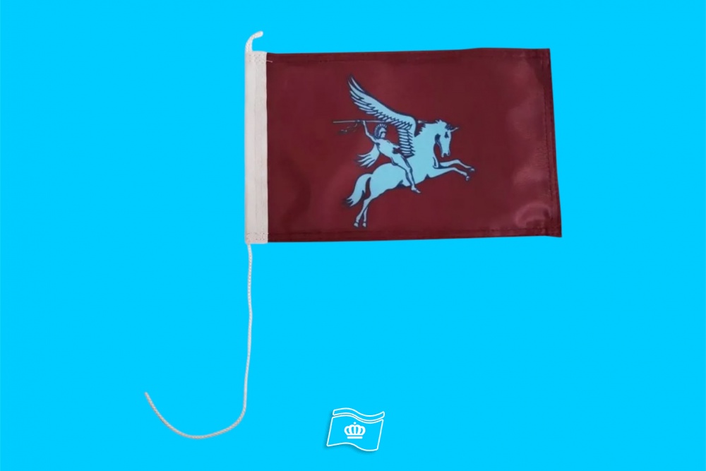 Airborne Pegasus Motervlag 20 x 30 cm | Authentieke Uitvoering | 130 Grams Polyester