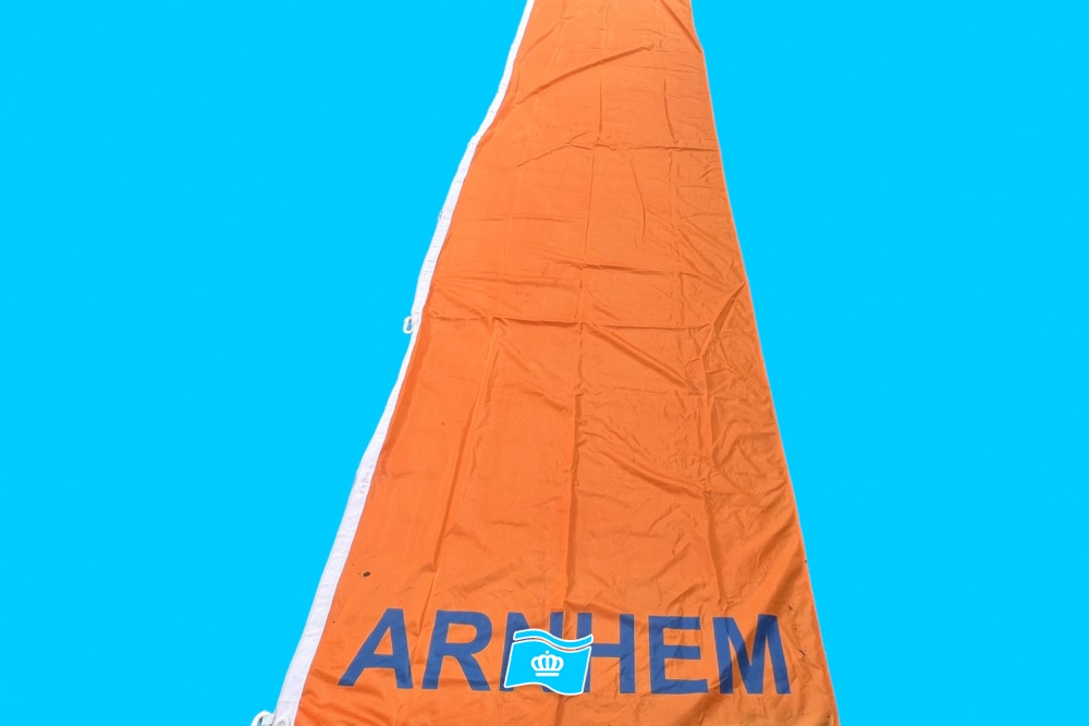 Banier Oranje Arnhem gebruikt 100x400
