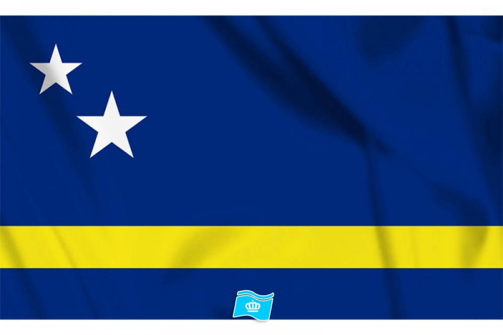Decoratie Vlag Curacao 100x150 cm