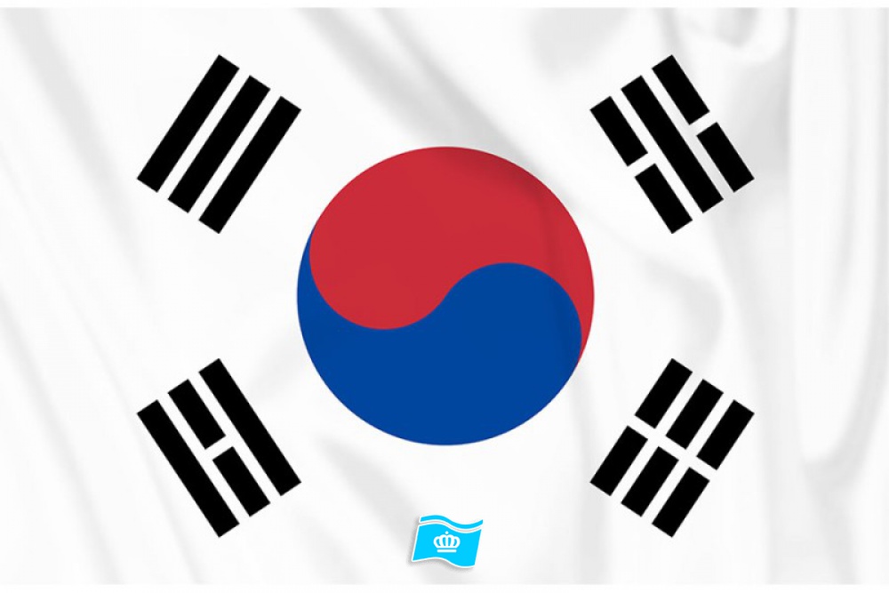 Decoratie Vlag Zuid Korea 100x150 cm