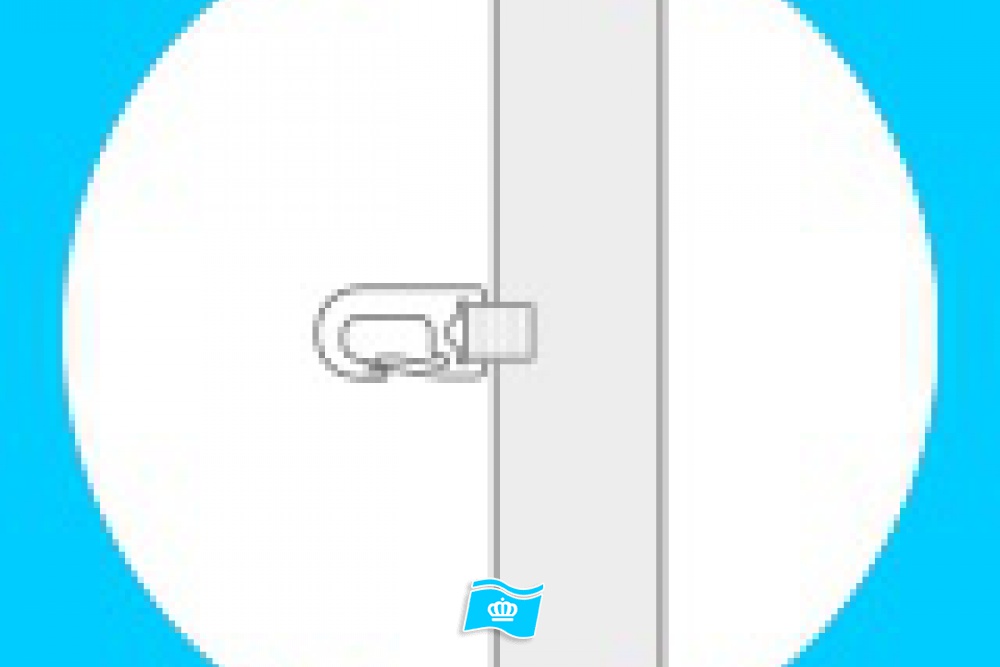 Extra witte clip in het midden