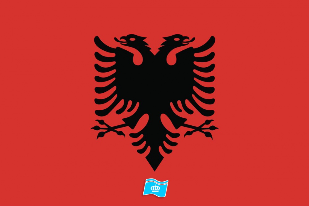 Gebruikte vlag Albanië 100x150 cm, uitverkoop