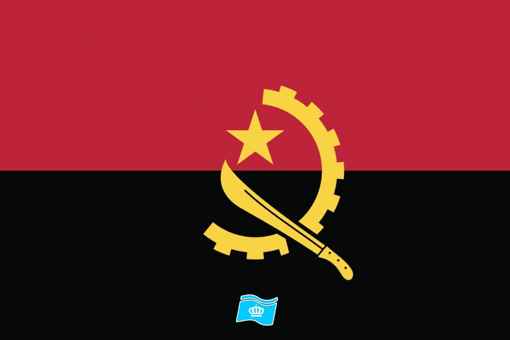 Gebruikte vlag Angola 150x225 cm, uitverkoop