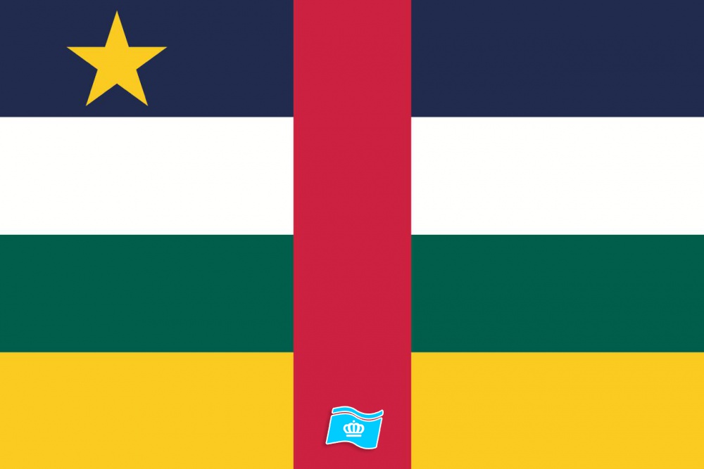 Gebruikte vlag Centraal Afrika 150x225 cm, uitverkoop