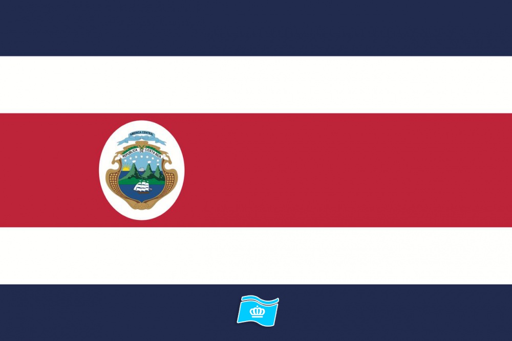 Gebruikte vlag Costa Rica 150x225 cm, uitverkoop