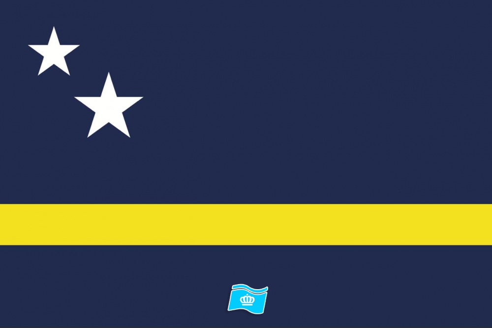 Gebruikte vlag Curaçao 150x225 cm, uitverkoop