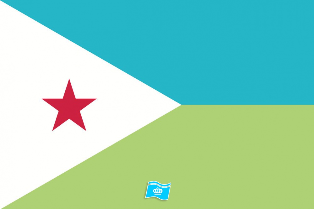 Gebruikte vlag Djibouti 100x150 cm, uitverkoop