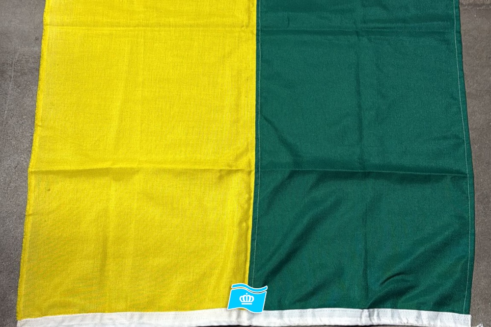 Gebruikte vlag Geel Groen 70x100 cm, uitverkoop