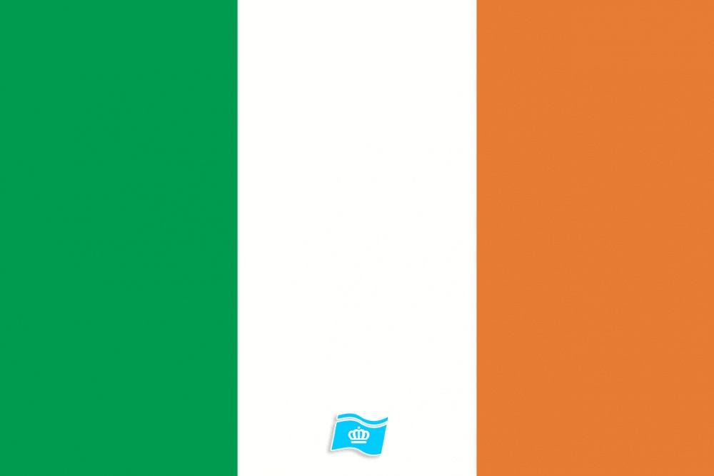 Gebruikte vlag Ierland 100x150 cm, uitverkoop Gebruikte vlag Ierland 100x150 cm, uitverkoop