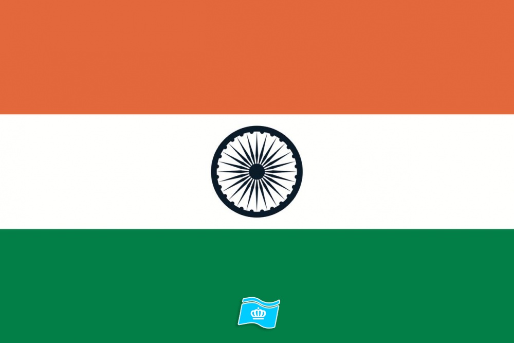Gebruikte vlag India 100x150 cm, uitverkoop