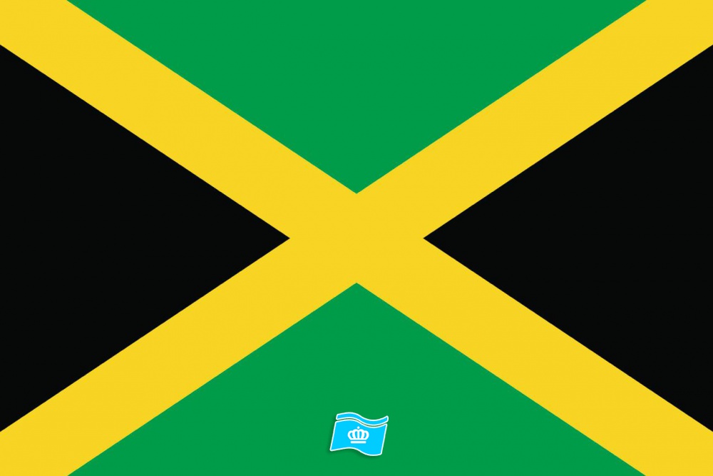 Gebruikte vlag Jamaica 150x225 cm, uitverkoop Gebruikte vlag Jamaica 150x225 cm, uitverkoop