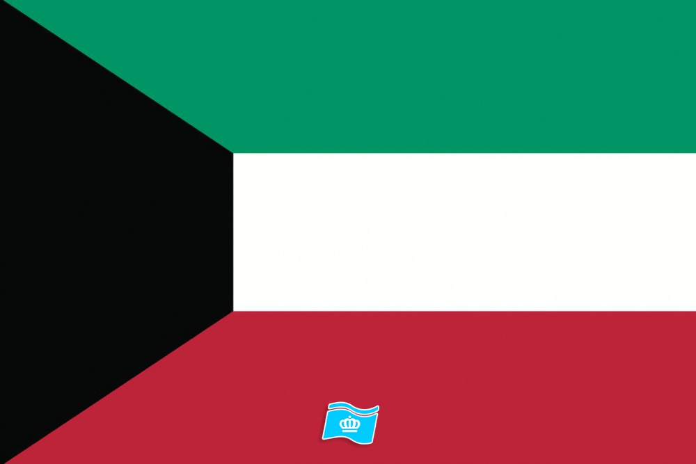 Gebruikte vlag Koeweit 100x150 cm, uitverkoop Gebruikte vlag Koeweit 100x150 cm, uitverkoop