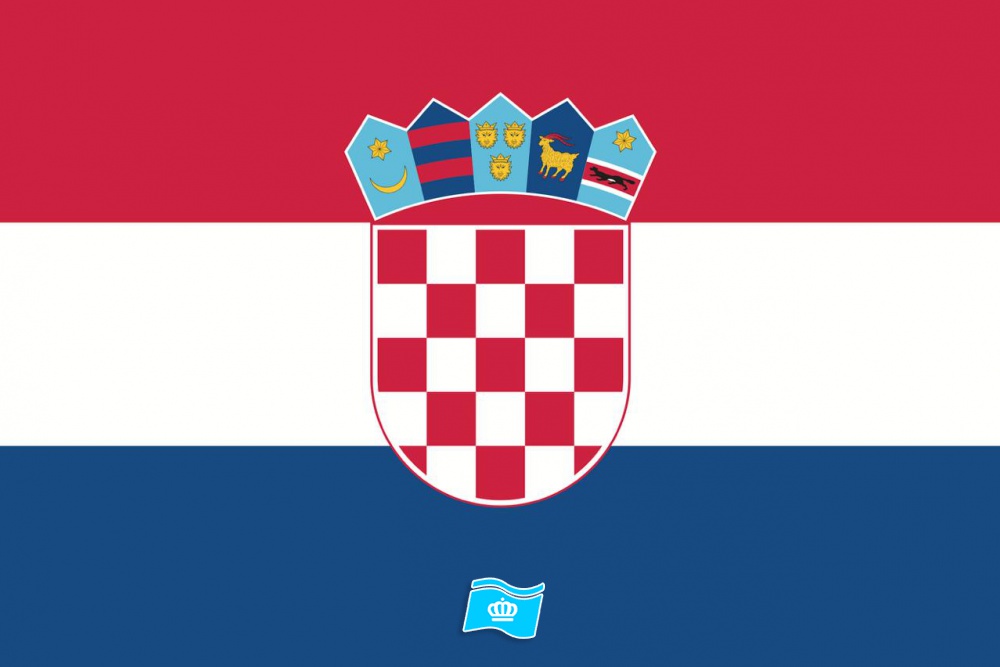 Gebruikte vlag Kroatie 150x225 cm, uitverkoop