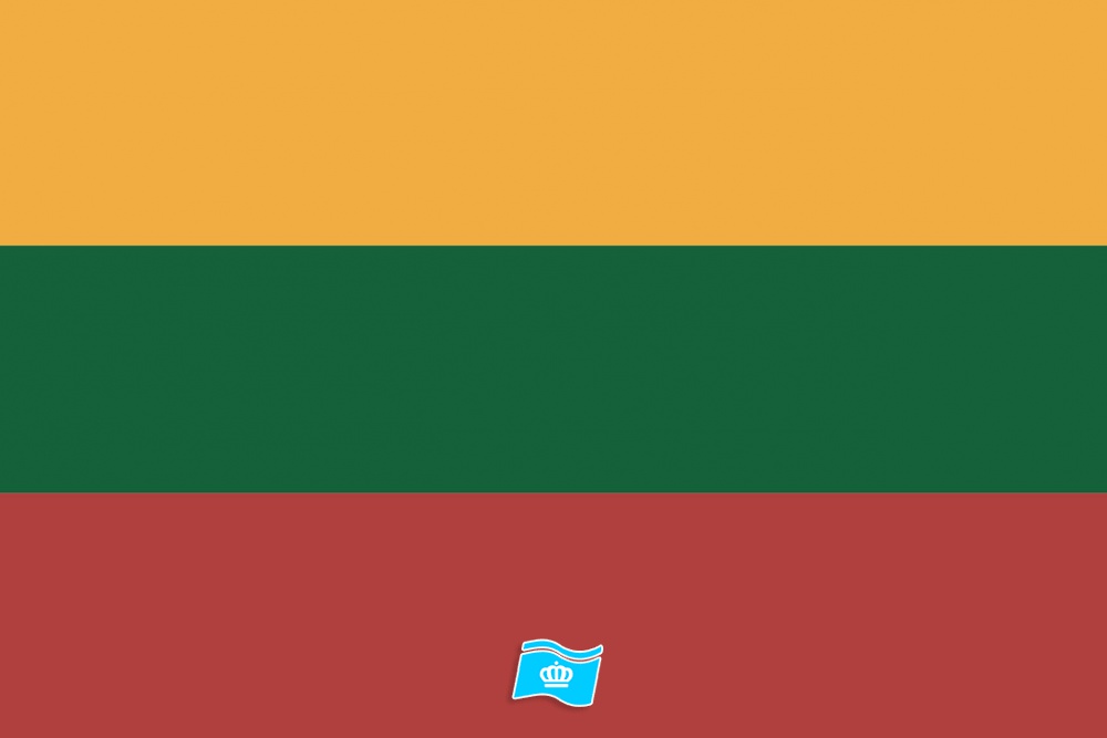 Gebruikte vlag Litouwen 150x225 cm, uitverkoop Gebruikte vlag Litouwen 150x225 cm, uitverkoop