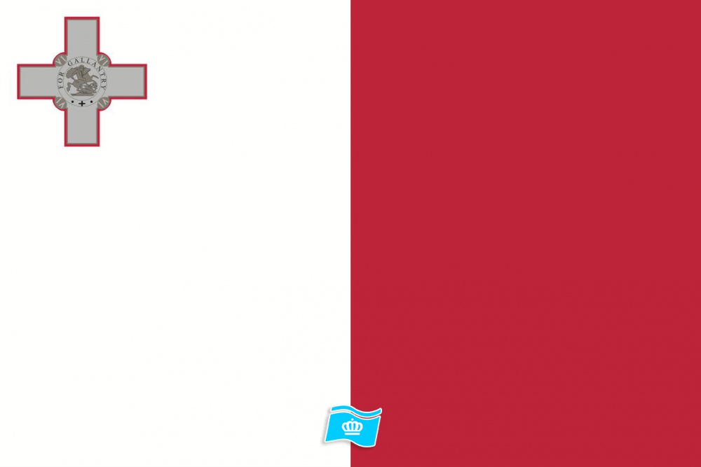 Gebruikte vlag Malta 150x225 cm, uitverkoop Gebruikte vlag Malta 150x225 cm, uitverkoop