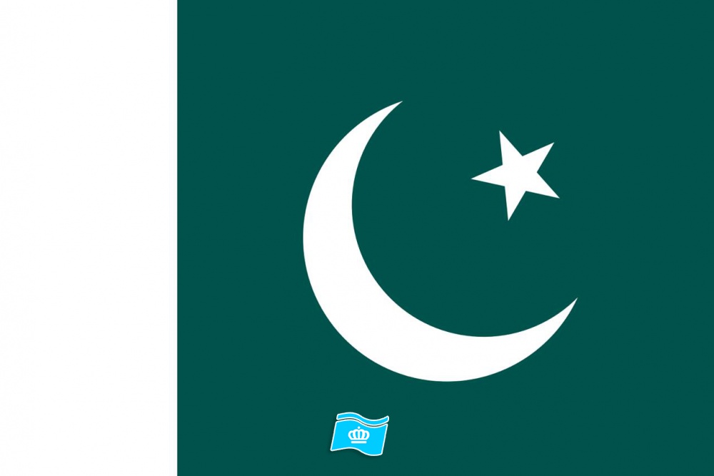 Gebruikte vlag Pakistan 150x225 cm, uitverkoop Gebruikte vlag Pakistan 150x225 cm, uitverkoop