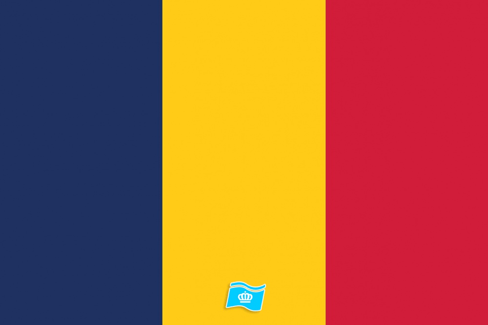 Gebruikte vlag Roemenie 150x225 cm, uitverkoop Gebruikte vlag Roemenie 150x225 cm, uitverkoop