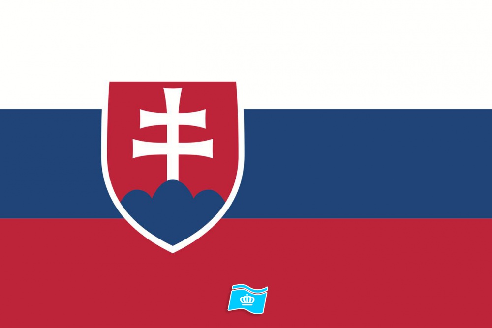 Gebruikte vlag Slowakije 150x225 cm, uitverkoop Gebruikte vlag Slowakije 150x225 cm, uitverkoop
