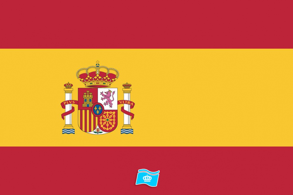 Gebruikte vlag Spanje 150x225 cm, uitverkoop Gebruikte vlag Spanje 150x225 cm, uitverkoop