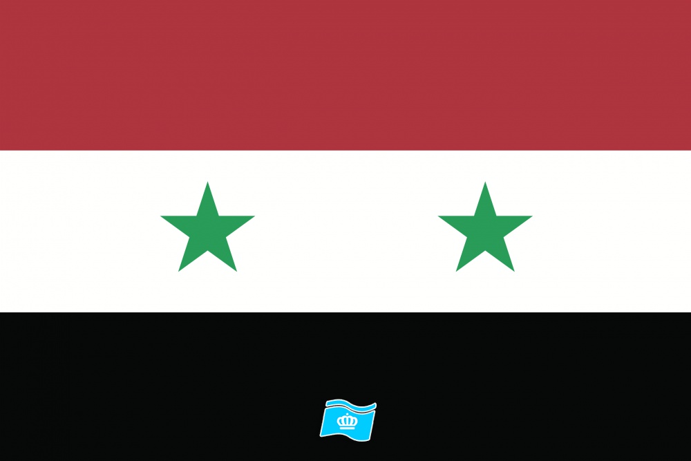 Gebruikte vlag Syrie 100x150 cm, uitverkoop Gebruikte vlag Syrie 100x150 cm, uitverkoop