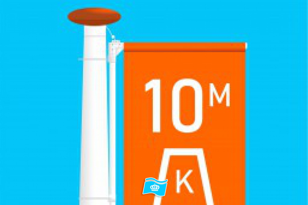 Gebruikte vlaggenmast polyester 10 meter kkk 009