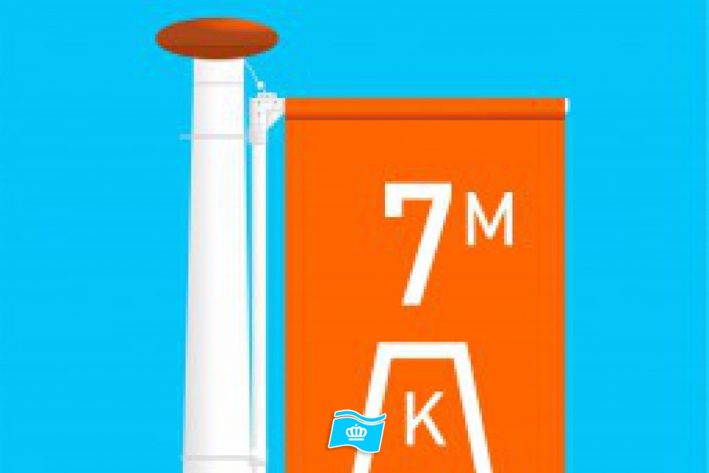Gebruikte vlaggenmast polyester 7 meter kkk 004