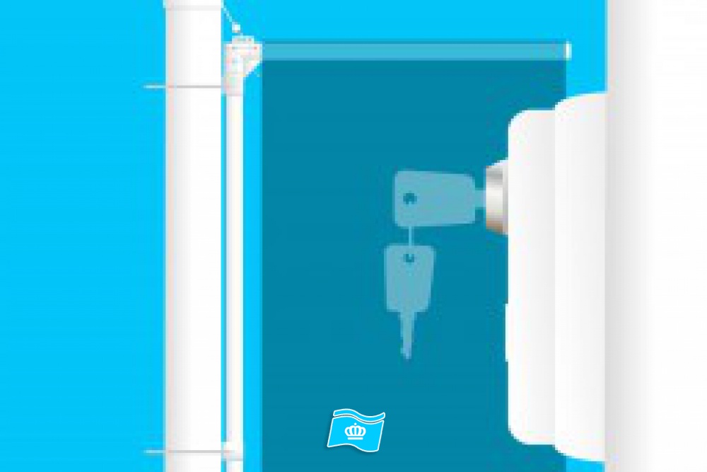 Hijssysteem Hijsbare banier anti diefstal systeem Polyester