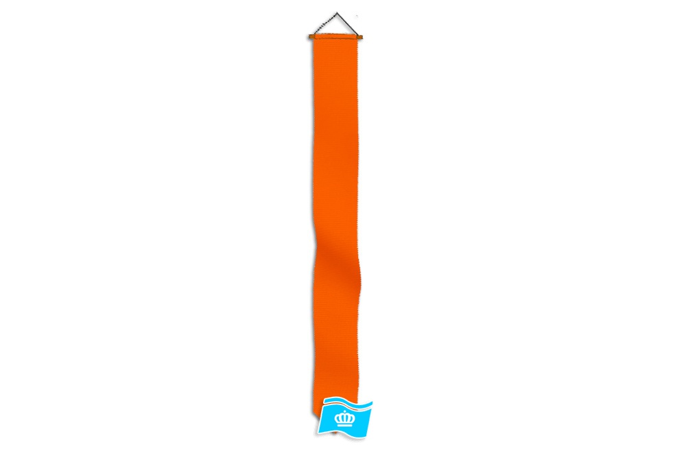 Oranje wimpel bijpassend bij vlag 100x150 cm
