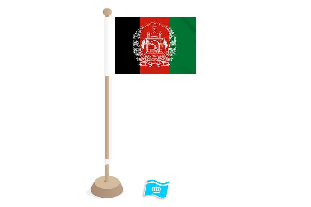 Tafelvlag Afganistan 10x15 cm 