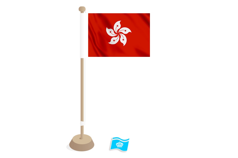 Tafelvlag Hong Kong 10x15 cm