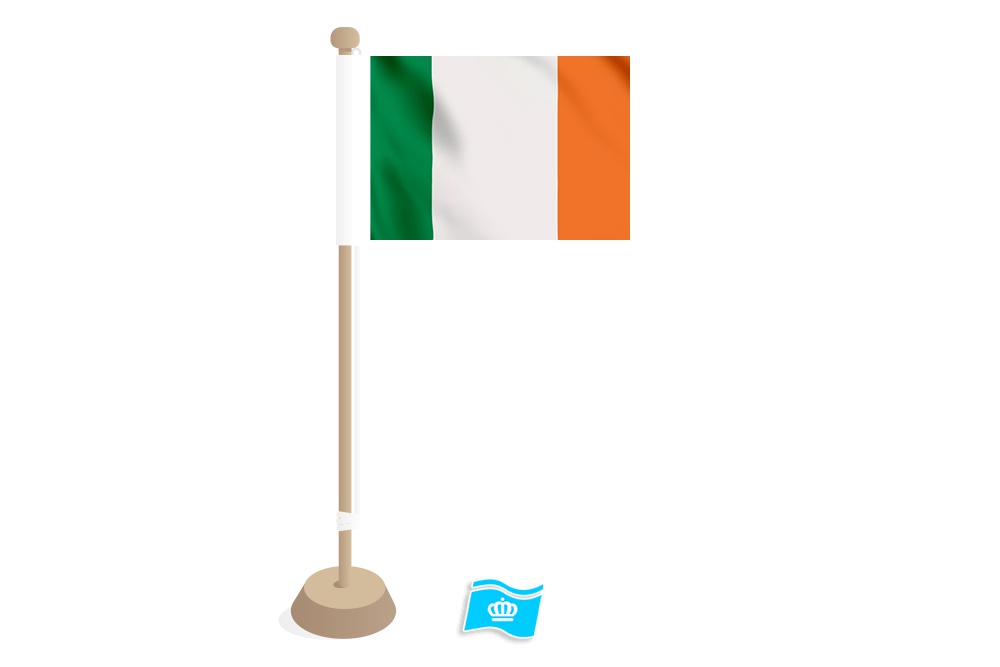 Tafelvlag Ierland 10x15 cm