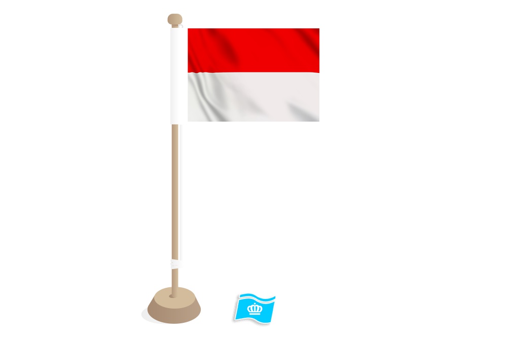 Tafelvlag Indonesië 10x15 cm