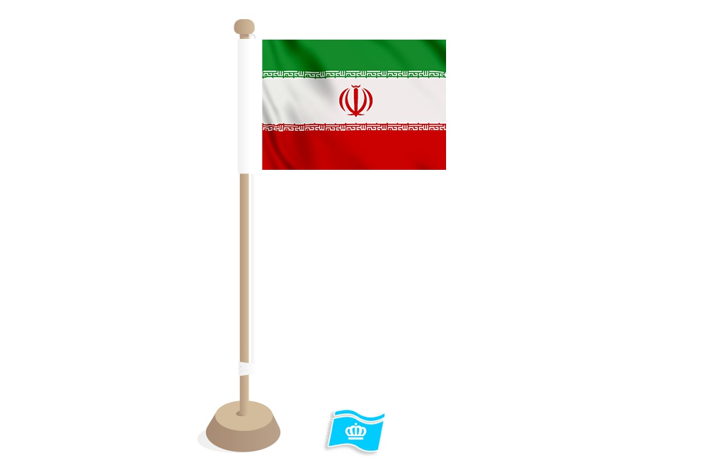 Tafelvlag Iran 10x15 cm