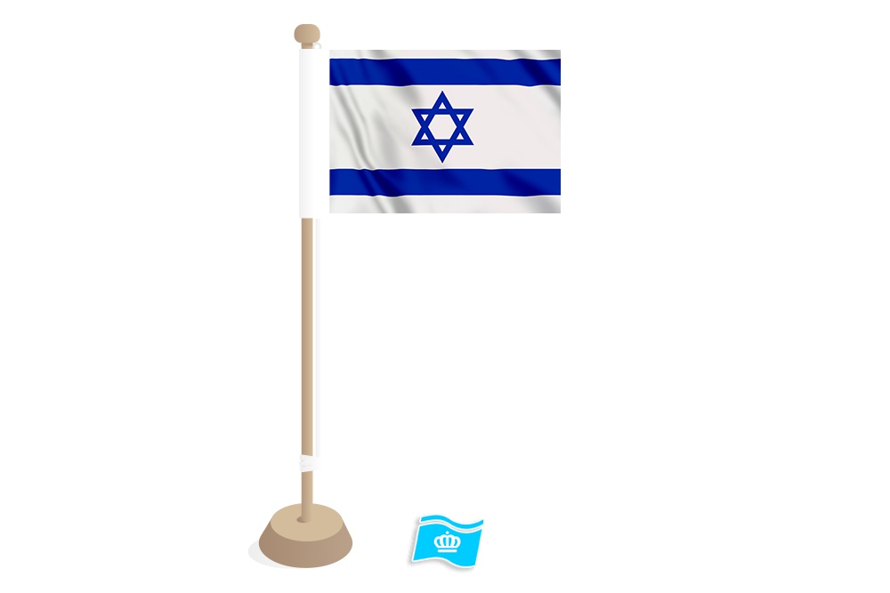 Tafelvlag Israel 10x15 cm